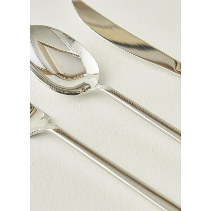 Bella Maison Milano 18 Parça Tatlı Çatal Kaşık Bıçak Seti Silver Silver
