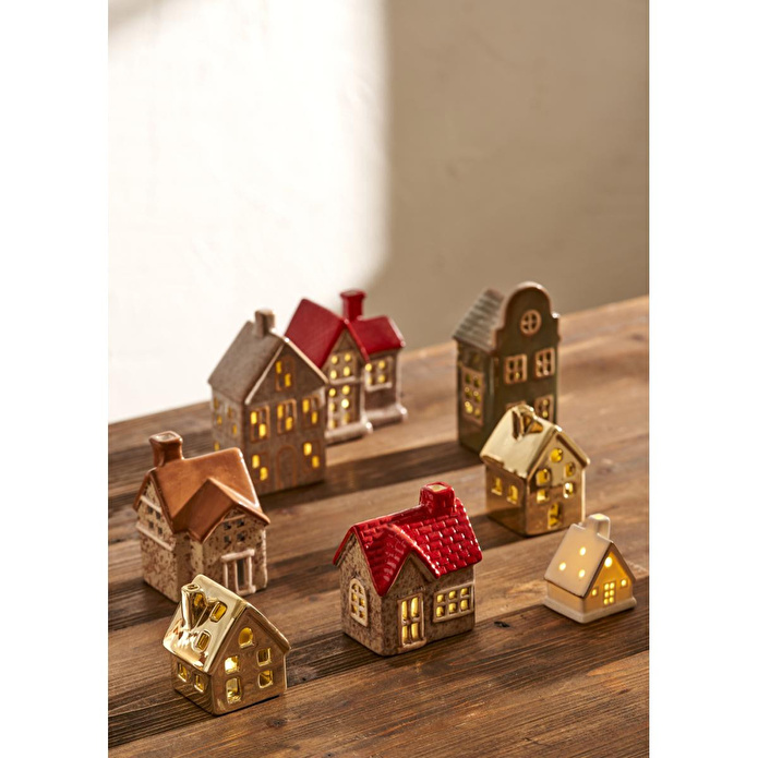Bella Maison Home Yılbaşı Ledli Aydınlatma Bej (10x7x18 Cm) Bej