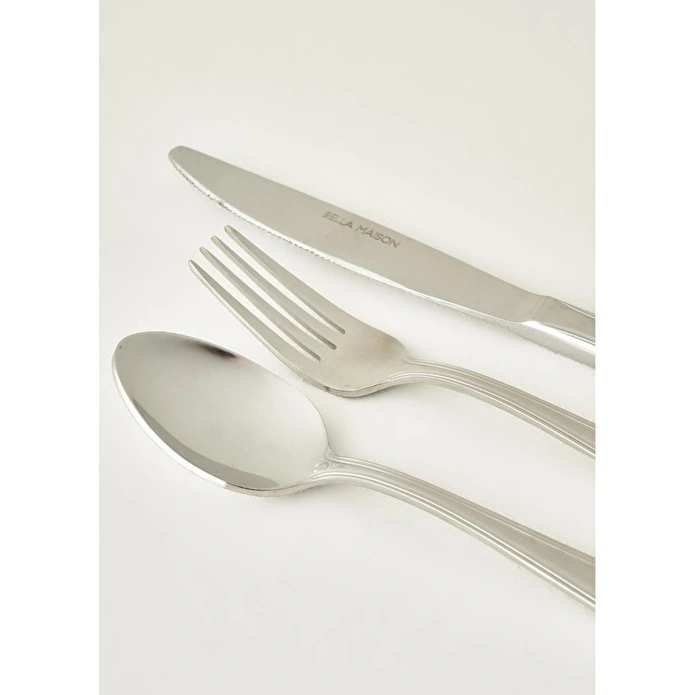 Bella Maison Torino 18 Parça Tatlı Çatal Kaşık Bıçak Seti Silver Silver