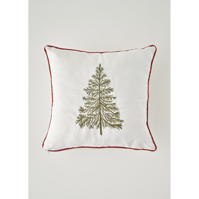 Bella Maison New Year Yılbaşı Nakışlı Kırlent Kılıfı Beyaz (43x43 Cm) Beyaz