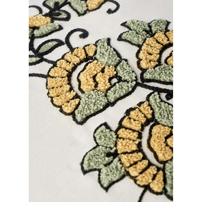 Bella Maison %100 Pamuk Indian Dream Nakışlı Kırlent Kılıfı (43x43 Cm) Çok Renkli