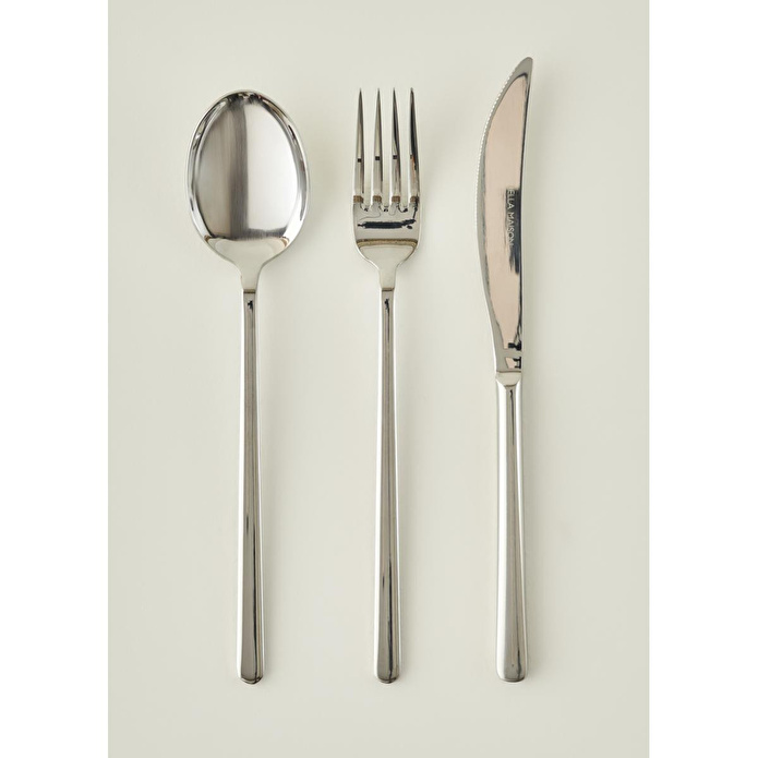 Bella Maison Milano 18 Parça Yemek Çatal Kaşık Bıçak Seti Silver Silver