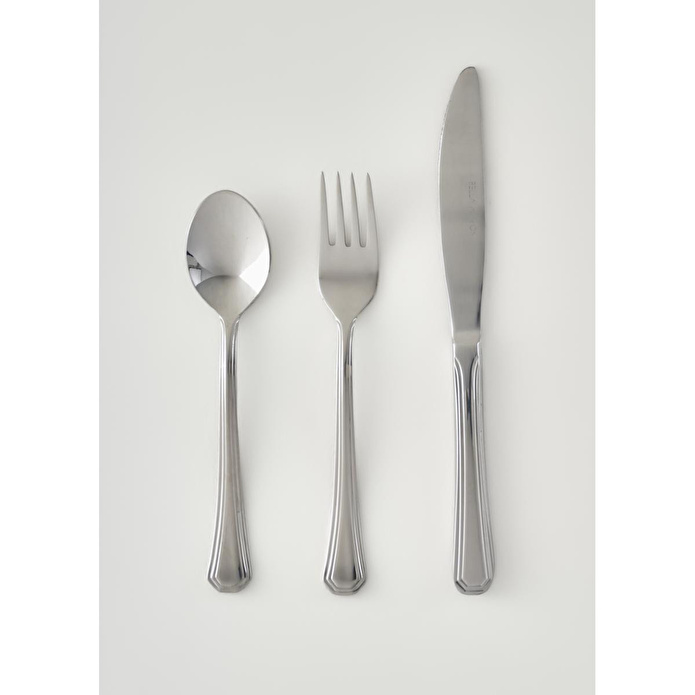 Bella Maison Venedik 18 Parça Tatlı Çatal Kaşık Bıçak Seti Silver Silver