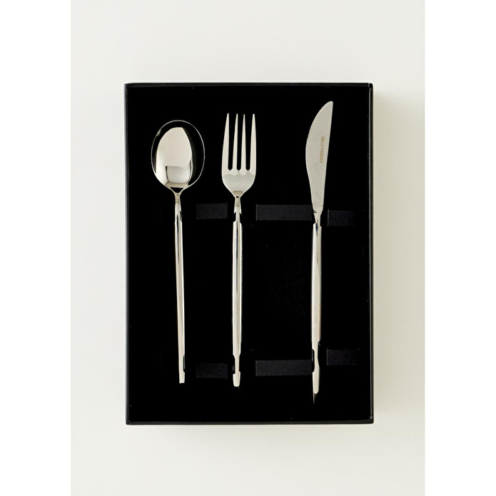 Bella Maison Siena 18 Parça Tatlı Çatal Kaşık Bıçak Seti Silver Silver