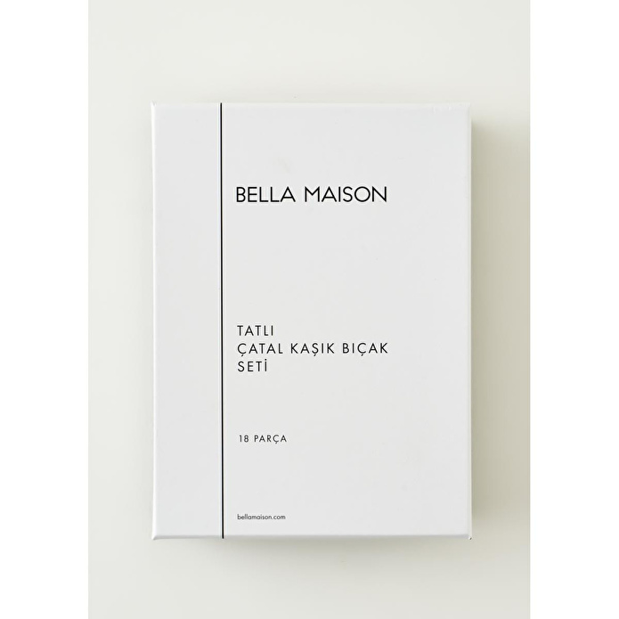 Bella Maison Siena 18 Parça Tatlı Çatal Kaşık Bıçak Seti Silver Silver