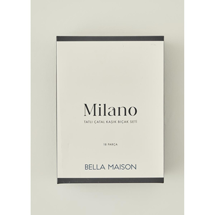 Bella Maison Milano 18 Parça Tatlı Çatal Kaşık Bıçak Seti Gold Gold