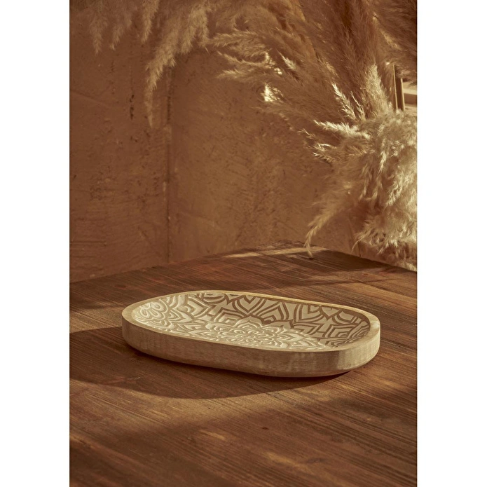 Bella Maison Aldo Mango Ağacı Dekoratif Tabak Naturel (30x3,5x20 Cm) Naturel
