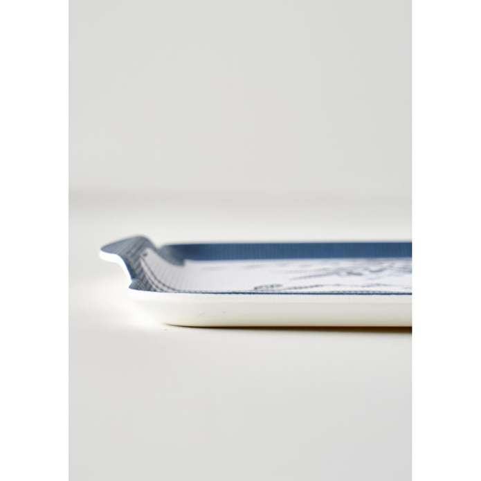 Bella Maison Bleu Blanc Melamin Tepsi Mavi (42x31 Cm) Mavi