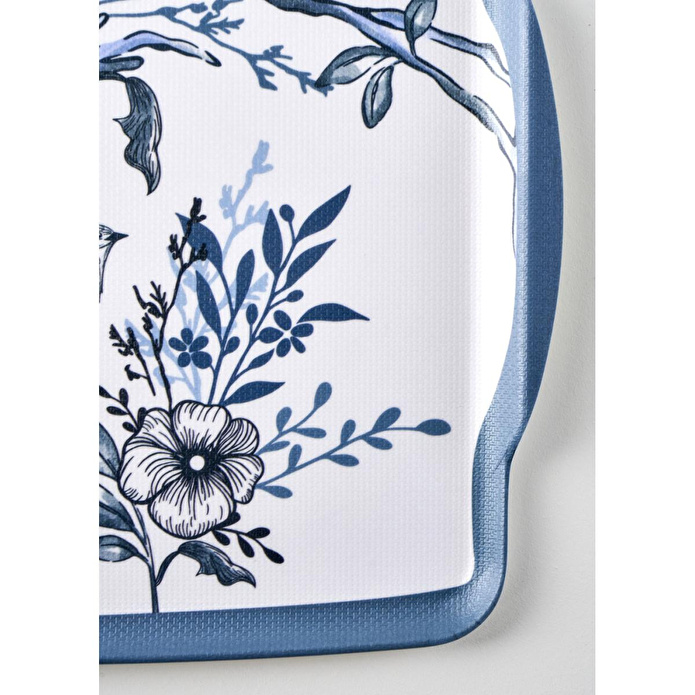 Bella Maison Bleu Blanc Melamin Tepsi Mavi (42x31 Cm) Mavi