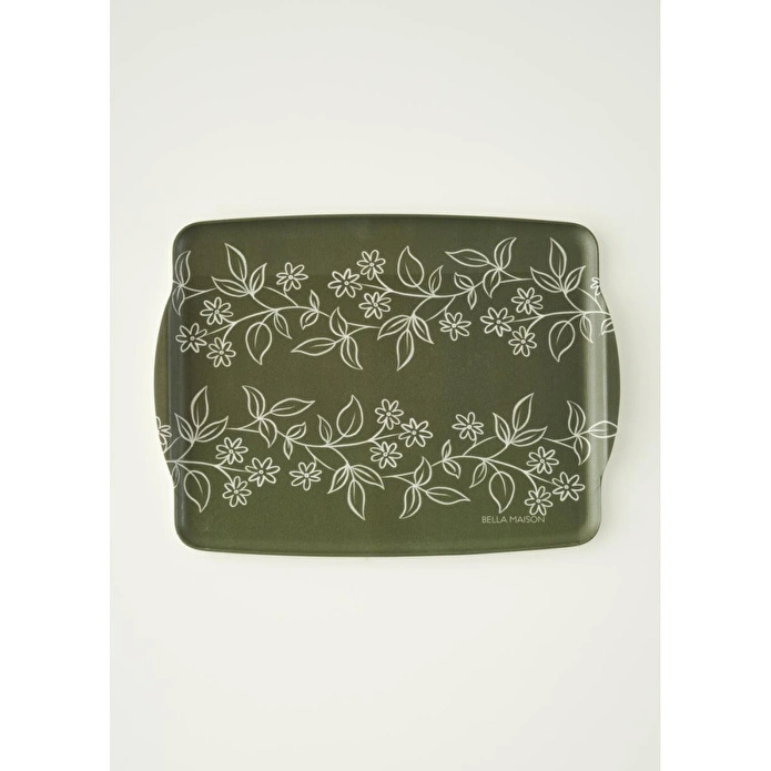 Bella Maison Leaf Melamin Tepsi Yeşil (42x31 Cm) Yeşil