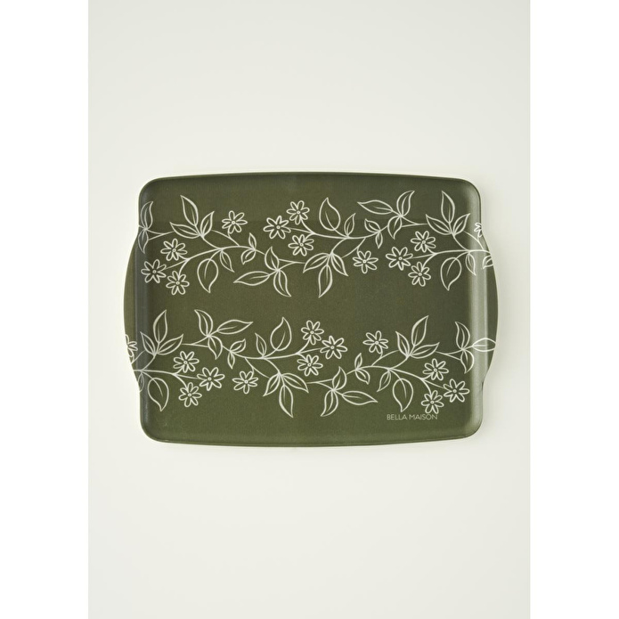 Bella Maison Leaf Melamin Tepsi Yeşil (42x31 Cm) Yeşil