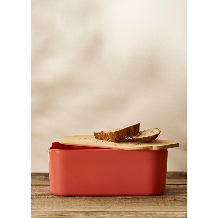Bella Maison Breed 2in1 Kesme Tahtalı Ekmek Kutusu Somon (33x18,5x12 Cm) Somon