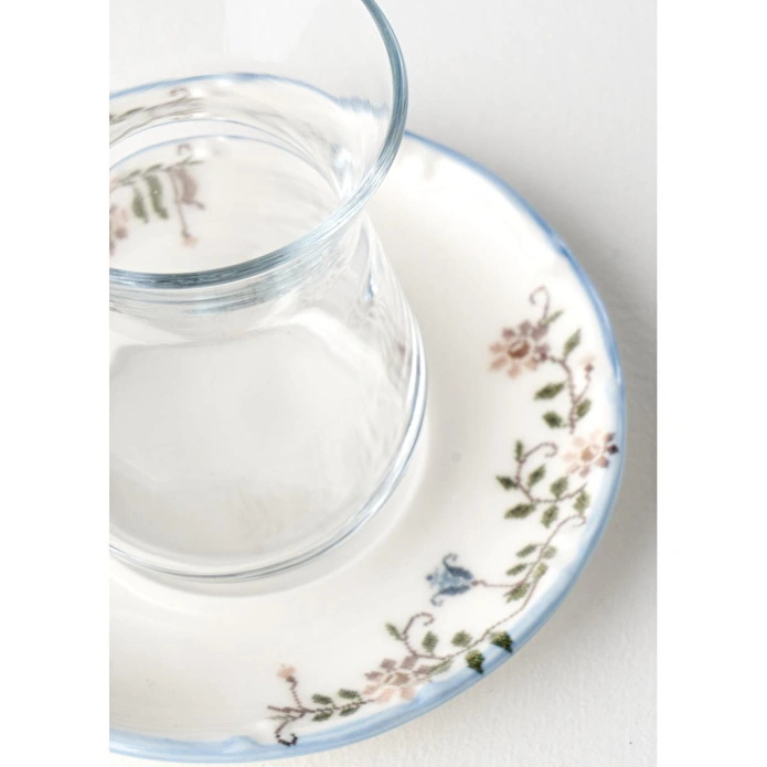 Bella Maison Vintage Porselen 52 Parça 12 Kişilik Kahvaltı Takımı Mavi