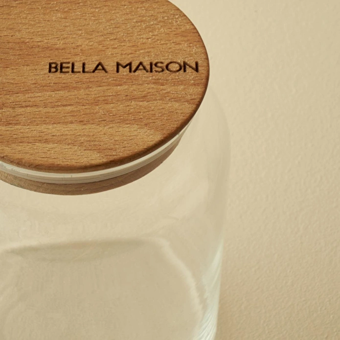Bella Maison Joye Ahşap Kapaklı 3'lü Kavanoz Seti (890 Cc)