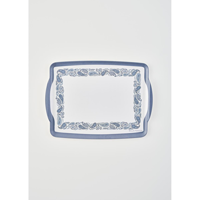 Bella Maison Paisley Melamin Tepsi Mavi (42x31 Cm) Mavi