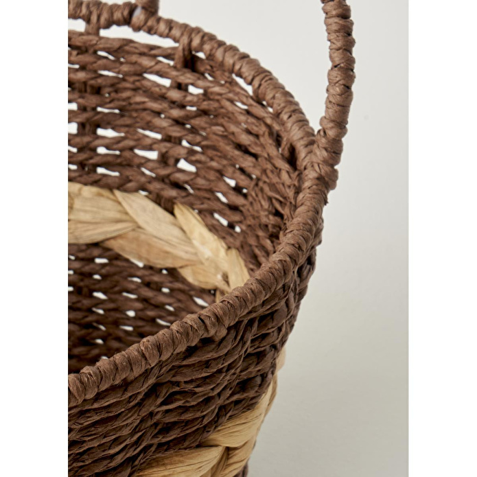 Bella Maison Neroa Kulplu Sepet Naturel (29x24x20 Cm) Naturel