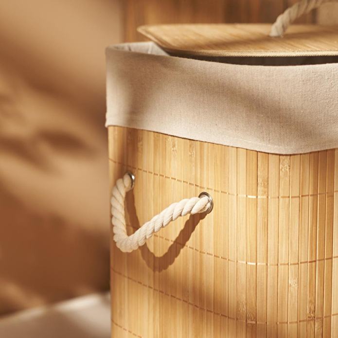 Bella Maison Fonte Bambu Çamaşır Sepeti Naturel (40x30x61 Cm) Naturel