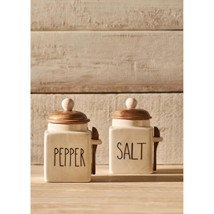 Bella Maison Salt Seramik Kavanoz Krem (330 Ml) Krem