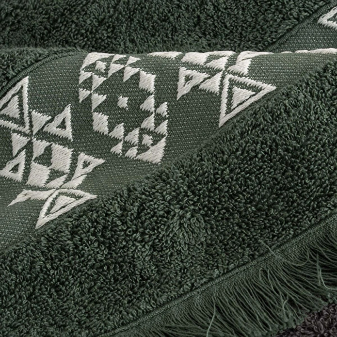 Green Black Hereke Heritage Serisi 4'lü Havlu Seti Yeşil / Antrasit