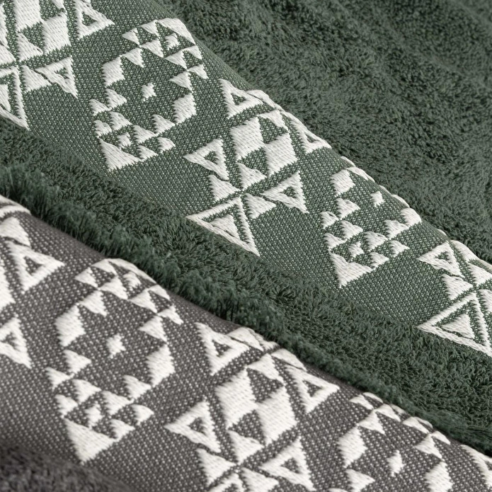 Green Black Hereke Heritage Serisi 4'lü Havlu Seti Yeşil / Antrasit