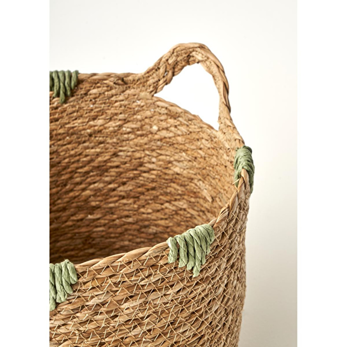 Bella Maison Auris Kulplu Sepet Naturel (30x28x24 Cm) Naturel