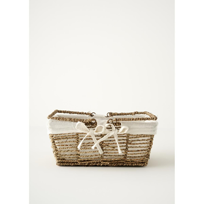Bella Maison Arden Bezli Sepet Naturel (31x22x13 Cm) Naturel