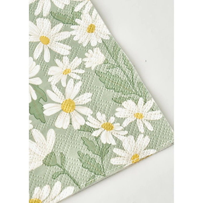 Bella Maison Daisy 20'li Kağıt Peçete Yeşil (33x33 Cm) Yeşil