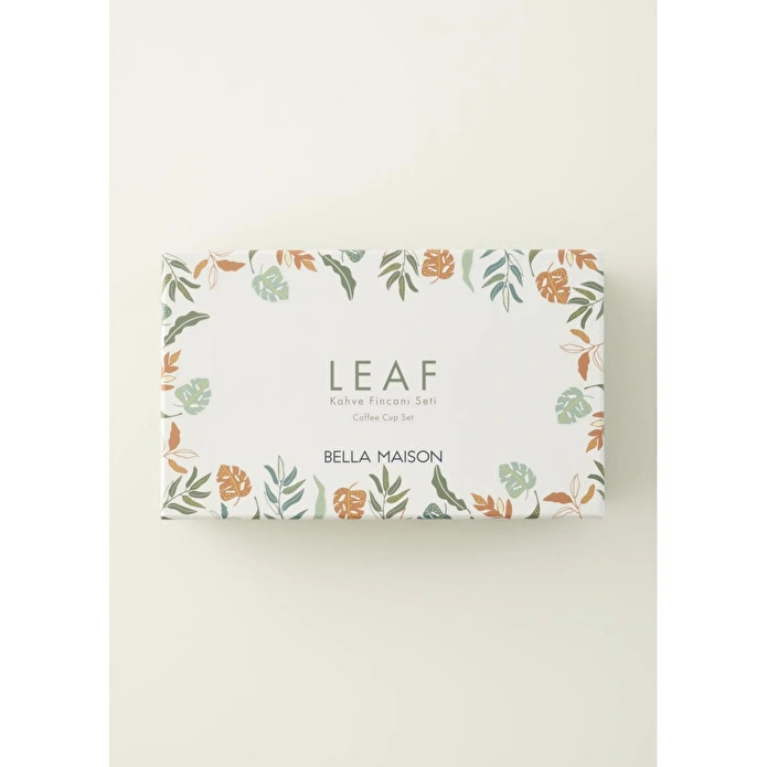 Bella Maison Leaf Porselen 2'li Kahve Fincanı Seti (120 Cc) Çok Renkli