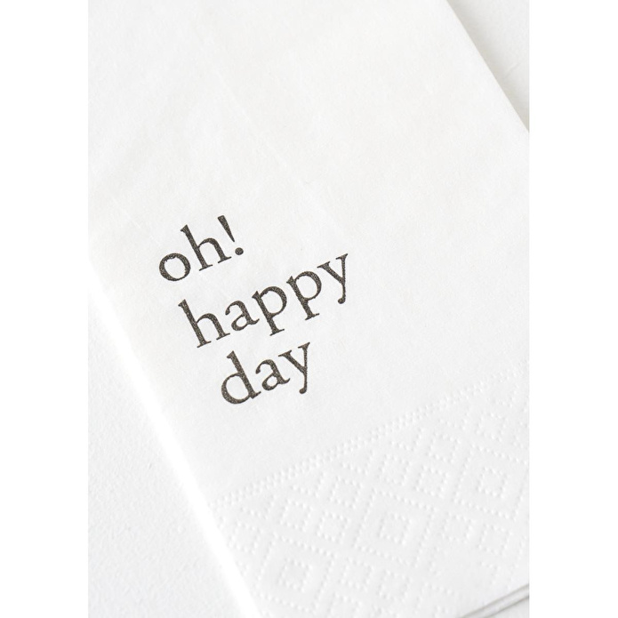 Bella Maison Oh Happy Day 100'lü Kağıt Peçete Beyaz (33x33 Cm)
