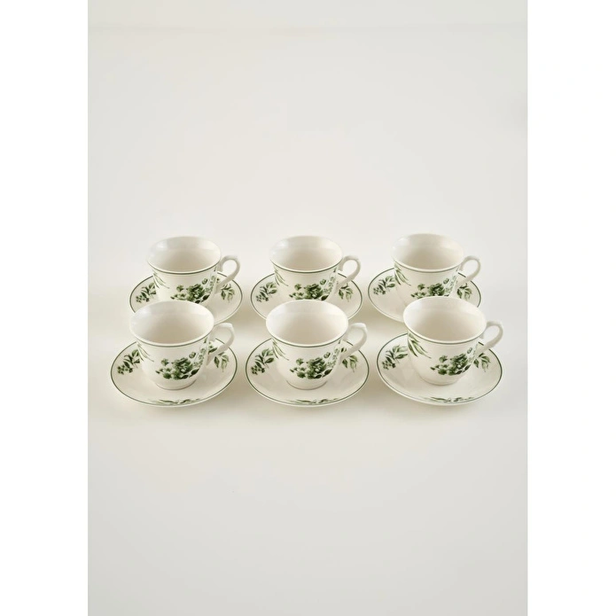 Bella Maison Julia New Bone 6'lı Kahve Fincanı Seti Yeşil (90 Cc)