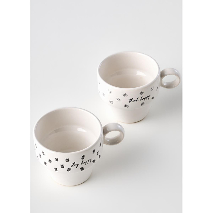 Bella Maison Simple Seramik Espresso 2'li Kahve Fincanı Seti (105 Cc) Çok Renkli