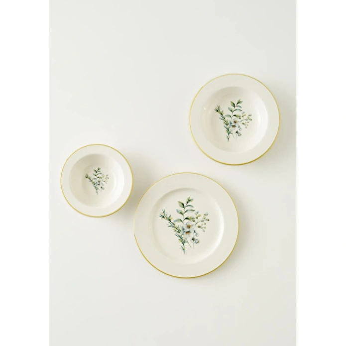 Bella Maison Garden Stoneware 36 Parça 12 Kişilik Yemek Takımı