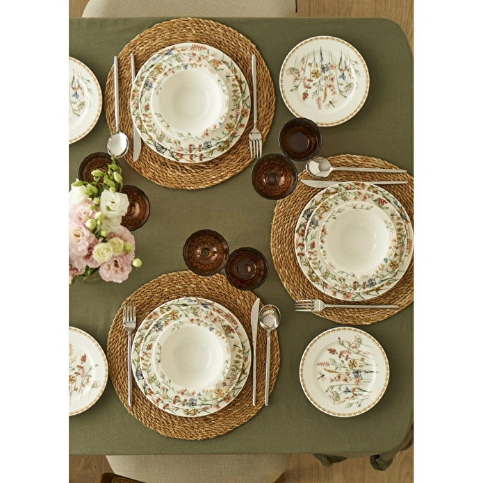 Bella Maison Flores Porselen 48 Parça 12 Kişilik Yemek Takımı