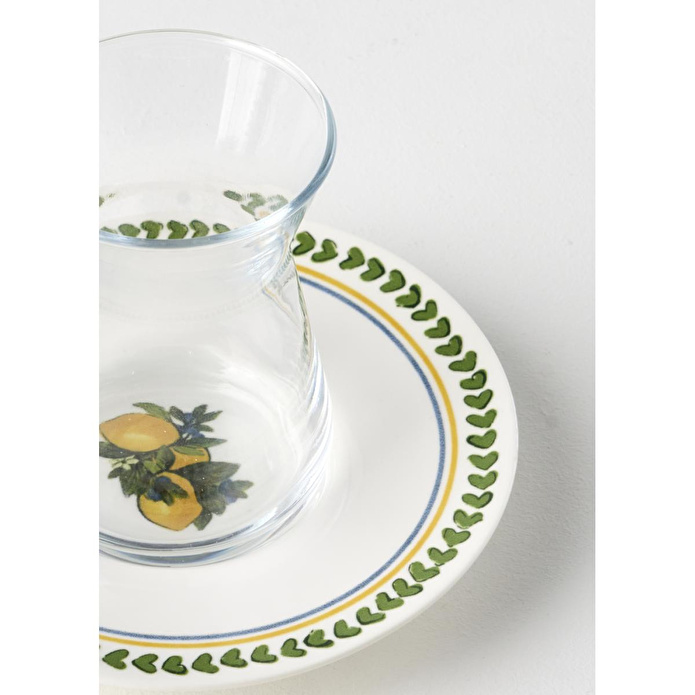 Bella Maison Lemoncello Porselen 6'lı Çay Bardağı Seti (170 Cc) Çok Renkli