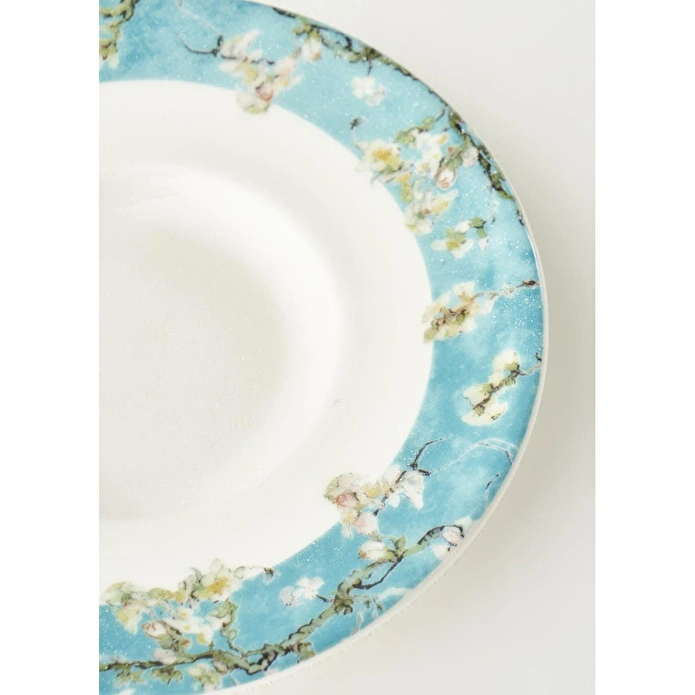 Bella Maison Van Gogh Almond Blossom 6'lı Çay Tabağı Turkuaz (12 Cm) Mavi