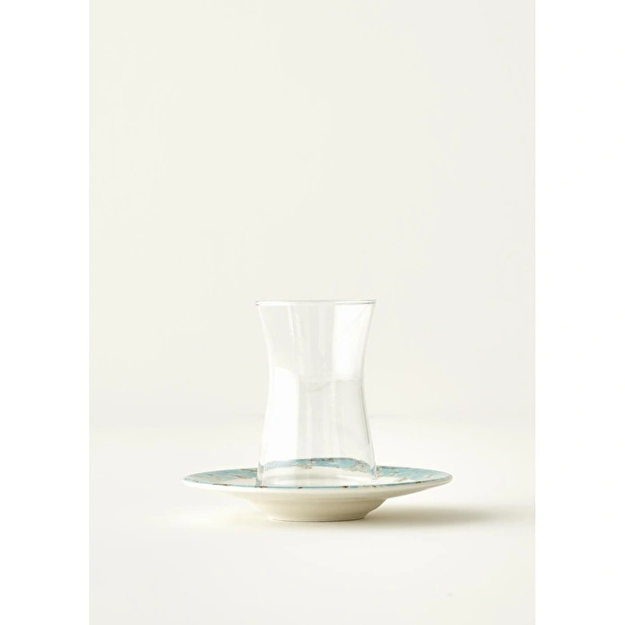 Bella Maison Van Gogh Almond Blossom 6'lı Çay Tabağı Turkuaz (12 Cm) Mavi