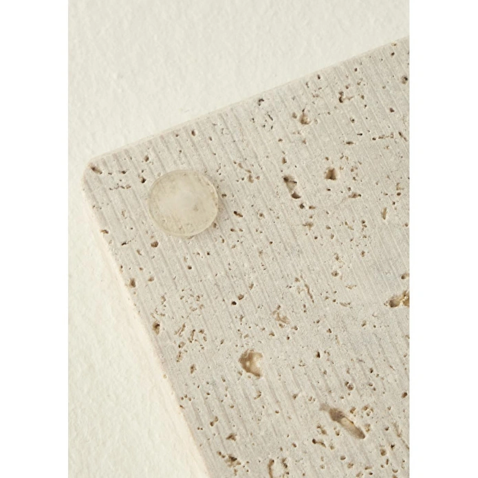 Bella Maison Ephesus 4'lü Traverten Bardak Altlığı (10x10 Cm) Naturel