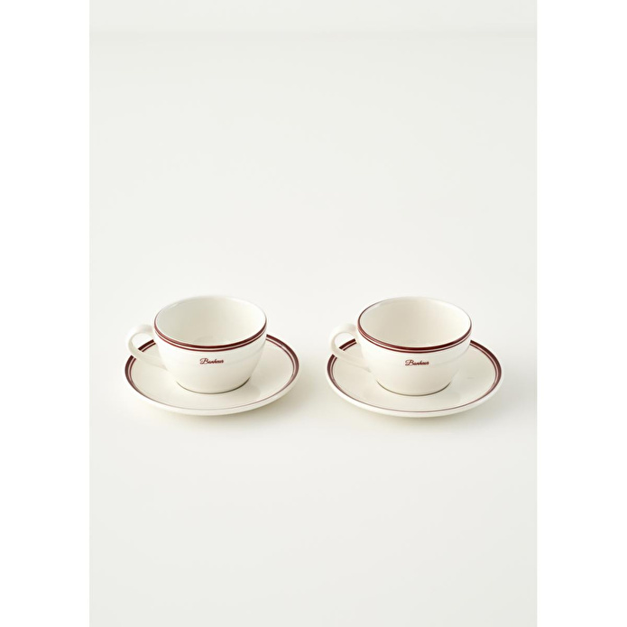 Bella Maison Bonheur 2'li Porselen Çay Fincanı Bordo (270 Cc) Bordo