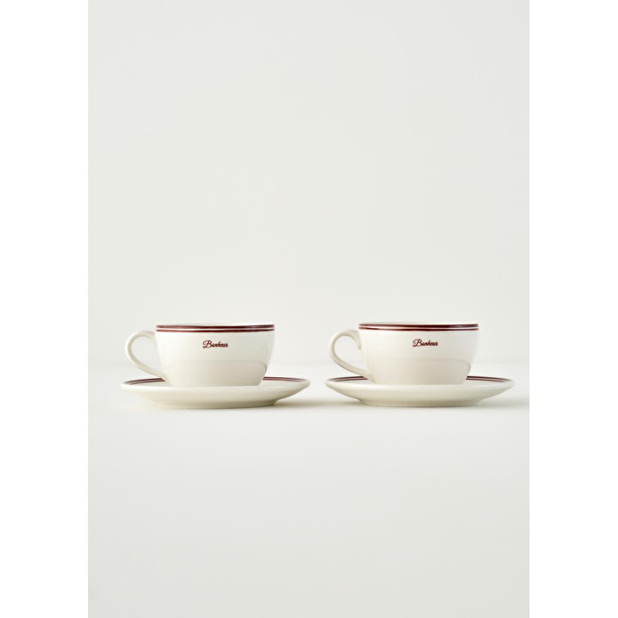 Bella Maison Bonheur 2'li Porselen Çay Fincanı Bordo (270 Cc) Bordo