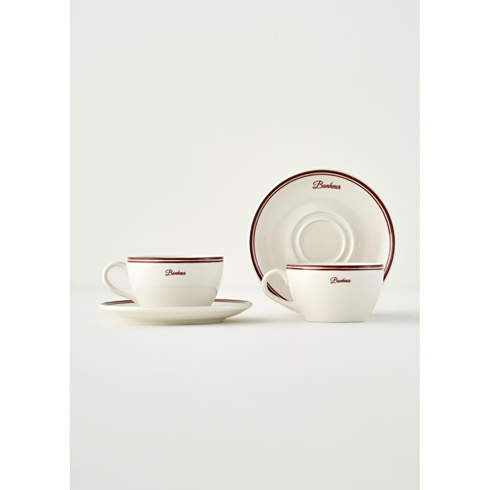 Bella Maison Bonheur 2'li Porselen Çay Fincanı Bordo (270 Cc) Bordo
