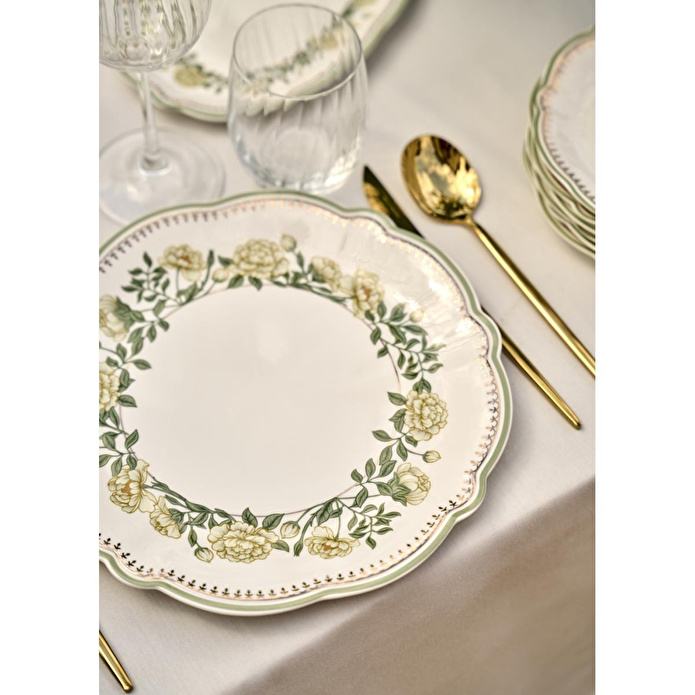 Bella Maison Rebecca New Bone 24 Parça 6 Kişilik Yemek Takımı Çok Renkli