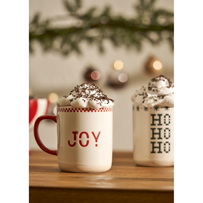 Bella Maison Joy Yılbaşı Stoneware Kupa Kırmızı (470 Cc) Kırmızı
