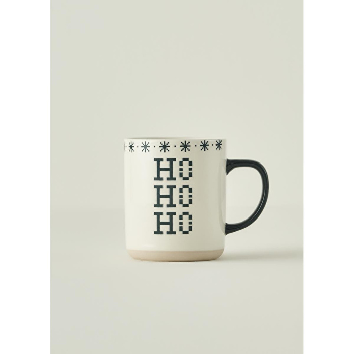 Bella Maison Hohoho Yılbaşı Stoneware Kupa Yeşil (470 Cc) Yeşil