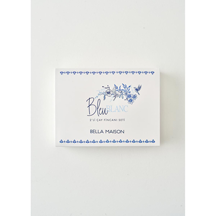 Bella Maison Bleu Blanc 2'li Çay Fincan Seti Mavi (270 Cc) Mavi
