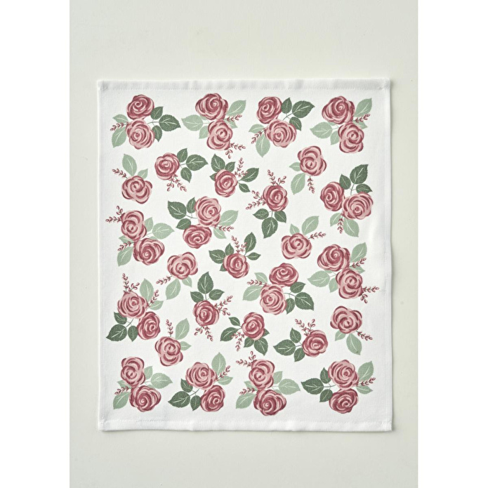 Bella Maison Rose Pamuklu Baskılı Kurulama Bezi 2'li Krem (40x50 Cm) Krem