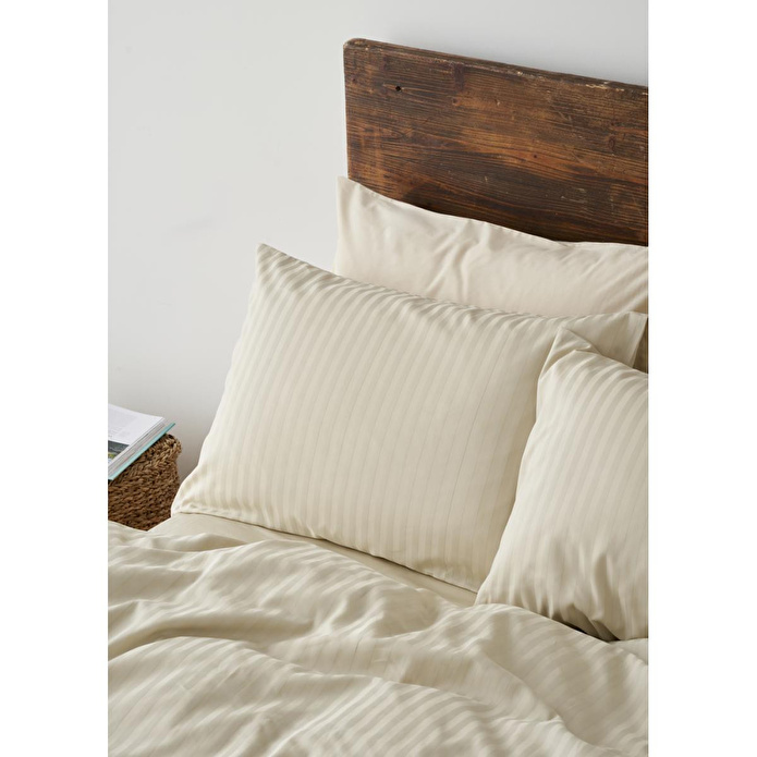 Bella Maison Premium Tencel King Size Saten Nevresim Seti Bej (240x220 Cm) Yeşil