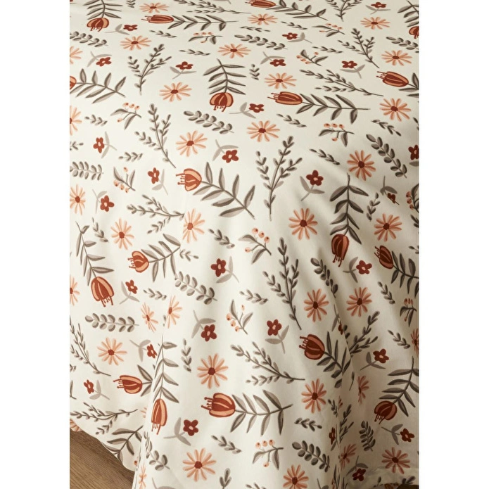 Bella Maison Florian Pamuklu Tek Kişilik Nevresim Seti Kiremit (160x220 Cm) Kiremit
