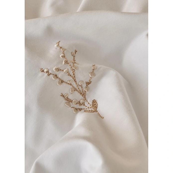 Bella Maison %100 Pamuk Saten Exclusive King Size Nevresim Takımı Beyaz (240x220 Cm) Beyaz