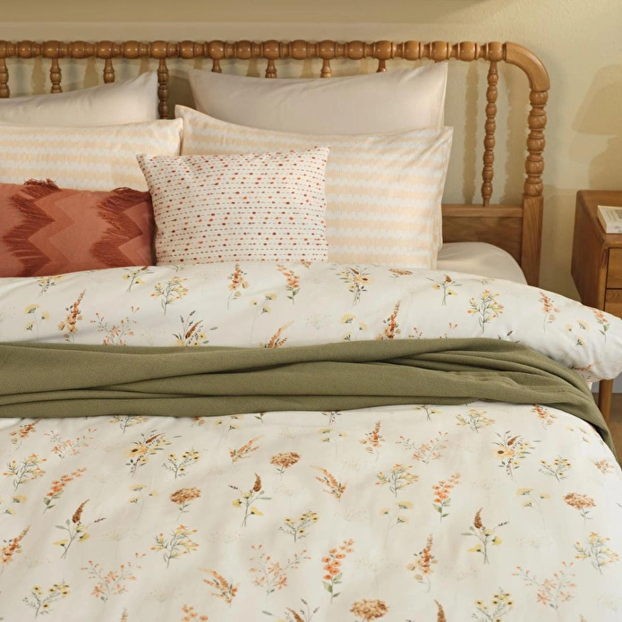 Bella Maison %100 Pamuk Saten Leora King Size Nevresim Seti Somon (240x220 Cm) Somon