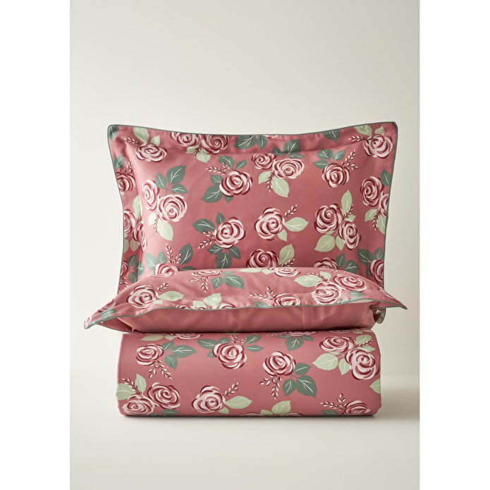 Bella Maison %100 Pamuk Saten Rose Çift Kişilik Nevresim Seti Mürdüm (200x220 Cm) Mürdüm